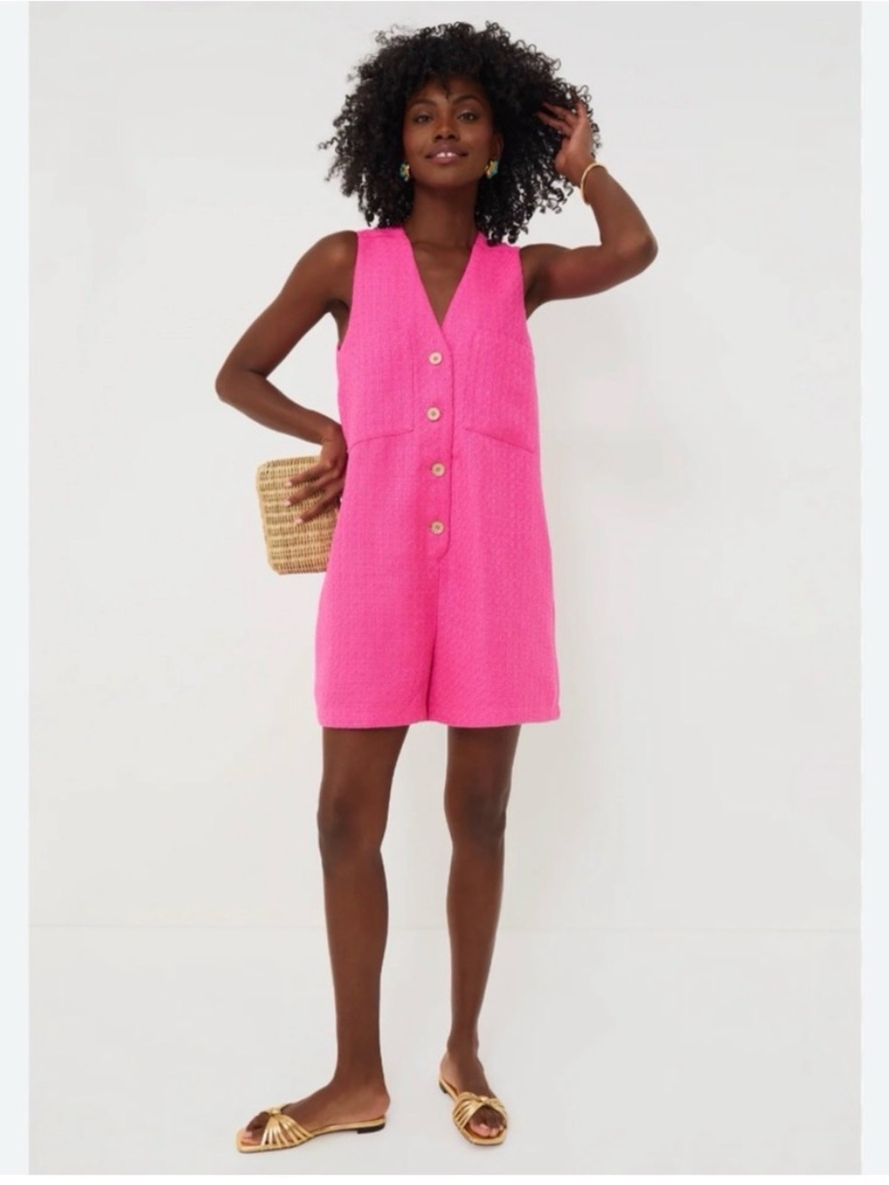 NWT Tuckernuck Myla Tweed Textured Romper Size XXL